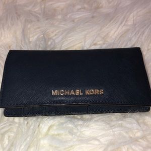 Michael Kors Navy Snap Wallet
